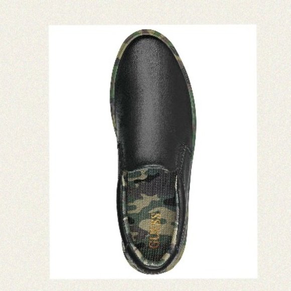 GUESS Men's Bello Pebble Leather Camo Slip-Ons Size 8 - Picture 6 of 9